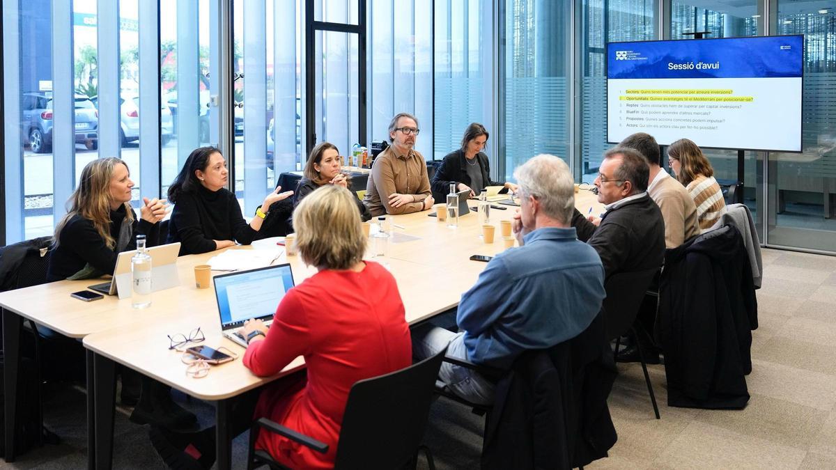 Consejo de Expertos de la Economía azul, reunido este viernes en la sede de El Periódico.