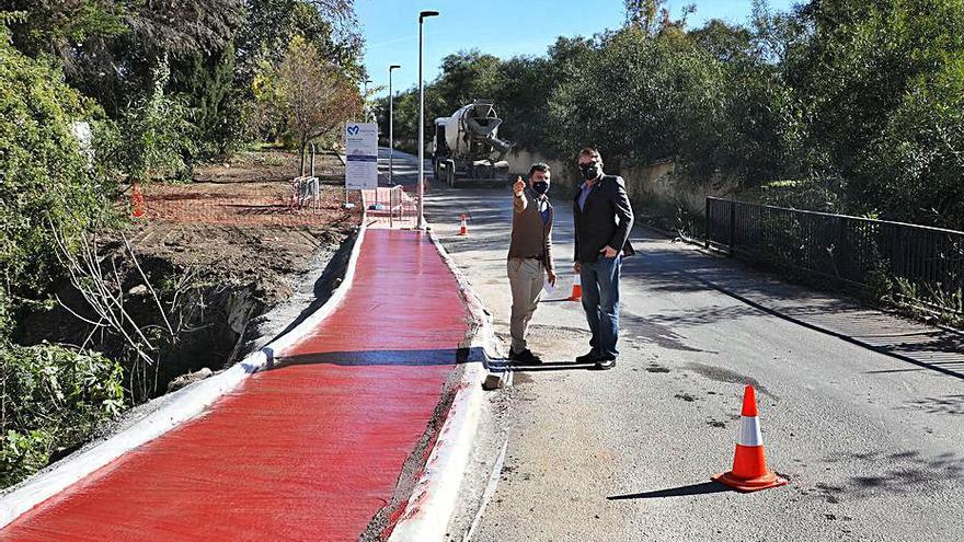 El concejal Diego López, en una visita a las obras.