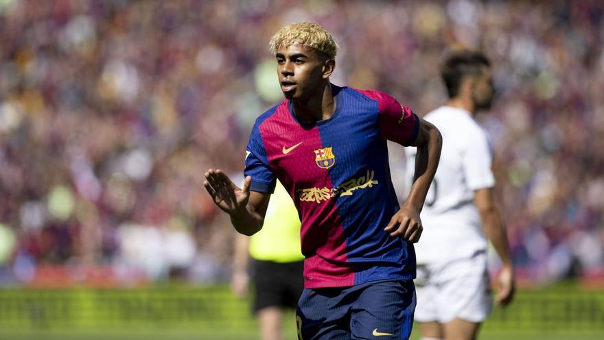 Lamine Yamal en el último partido de Liga contra el Real Madrid