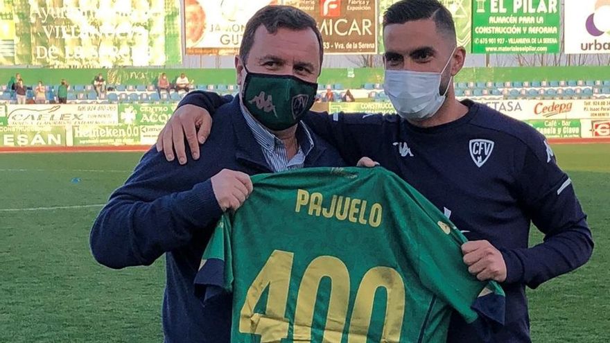 Pajuelo, 400 partidos del Villanovense