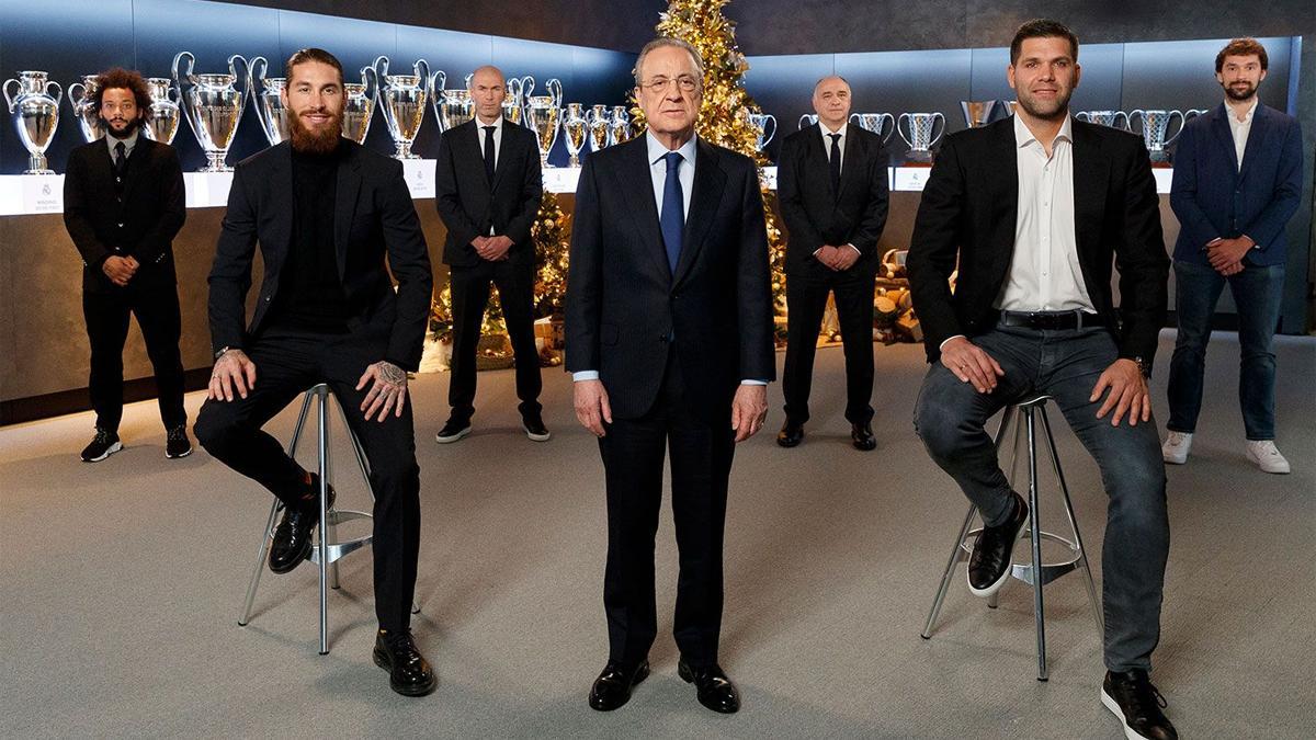 El Real Madrid desea feliz fiesta a sus aficionados con mensaje de Florentino