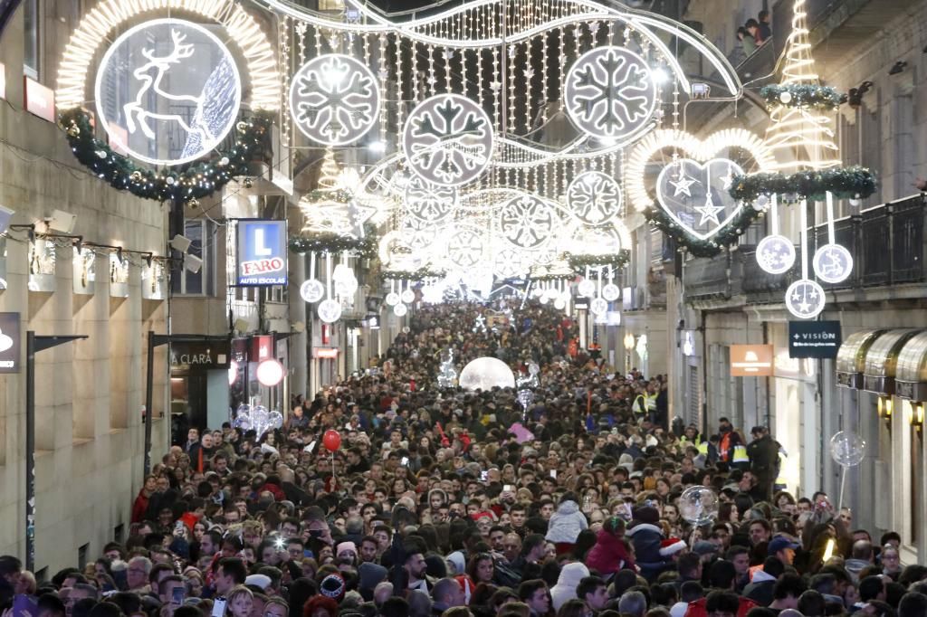 El año que los vigueses vivieron masivamente la Navidad