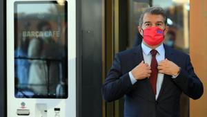 Laporta, en la inaguración del Barça Café en el Camp Nou.