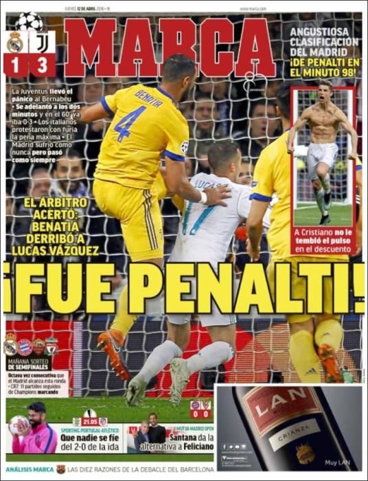 Portadas deportivas 12 de abril de 2018