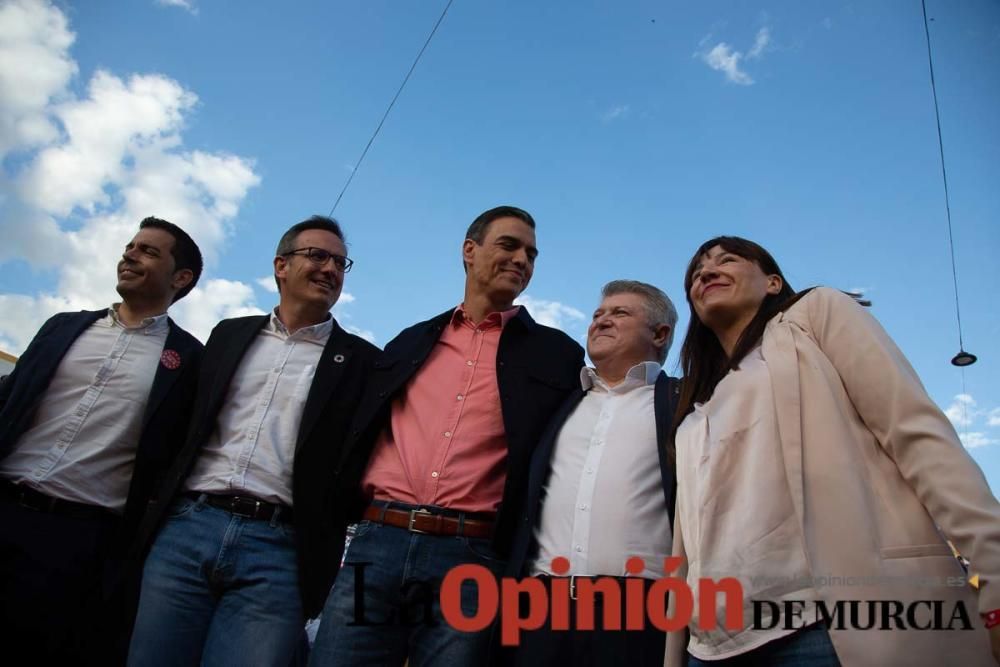 Pedro Sánchez en un acto de campaña del PSOE en Calasparra