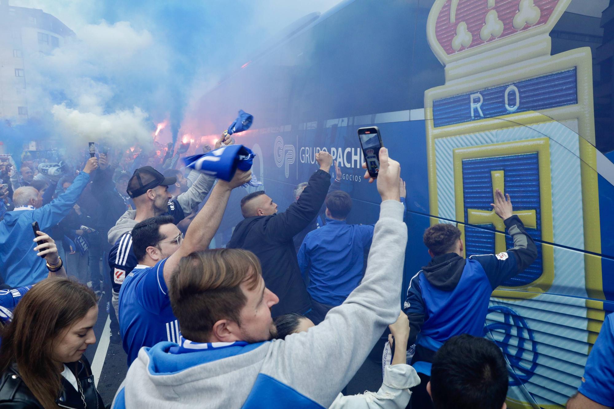 EN IMÁGENES: Ambiente antes del partido entre el Real Oviedo y el Andorra