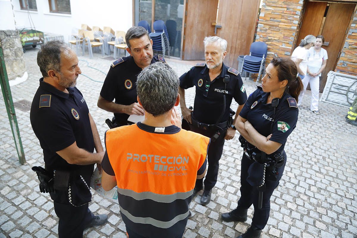 Simulacro de incendio en Trassierra