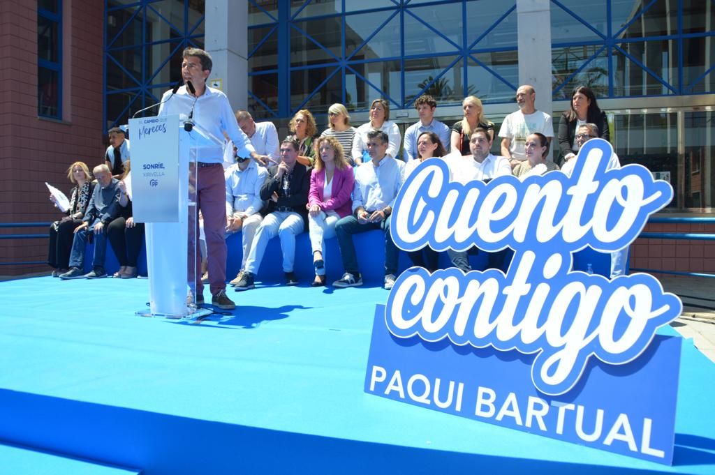 Carlos Mazón y Vicent Mompó acompañan a Paqui Bartual en el acto central de campaña del PP en Xirivella