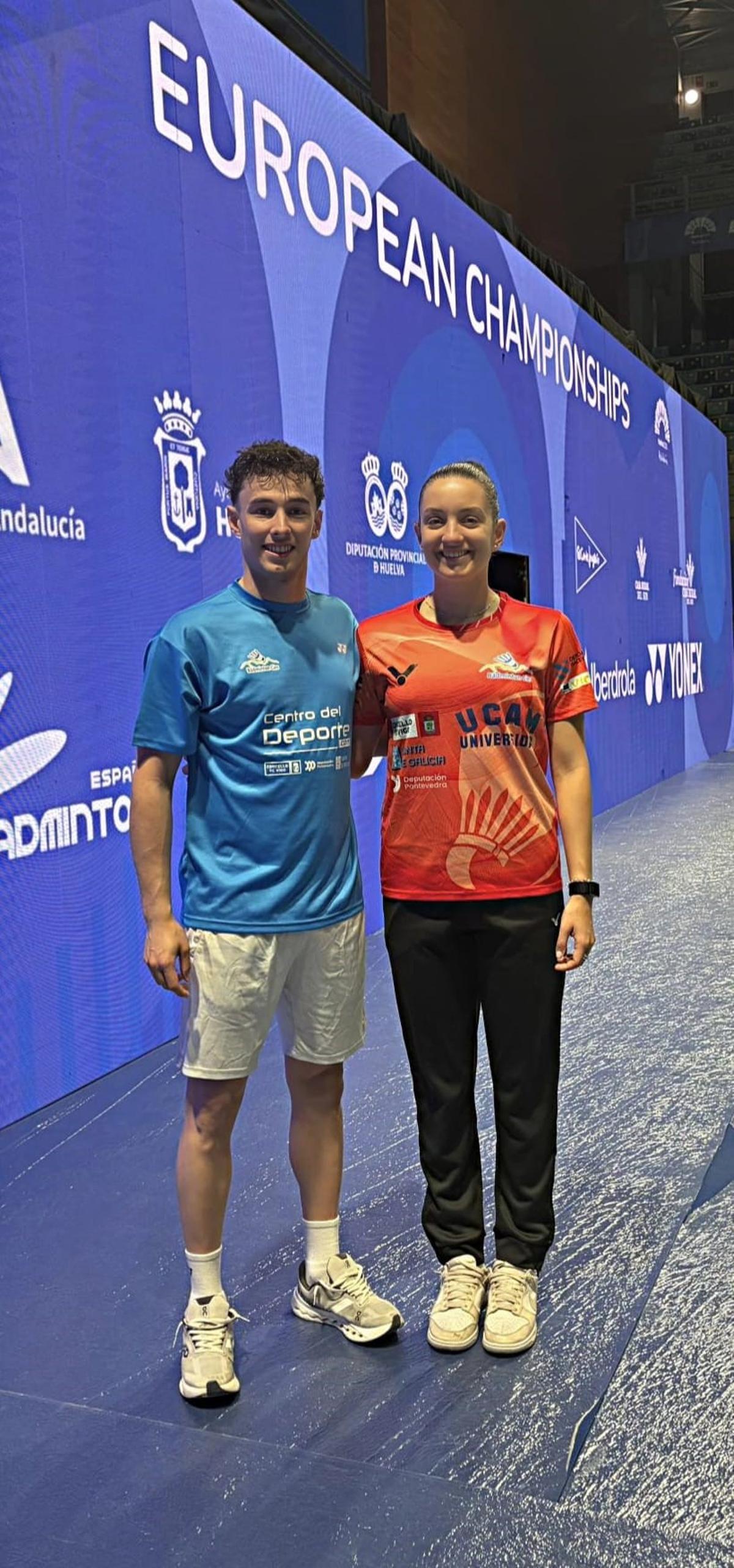 Jacobo Fernández y Nikol Carulla, en Huelva.