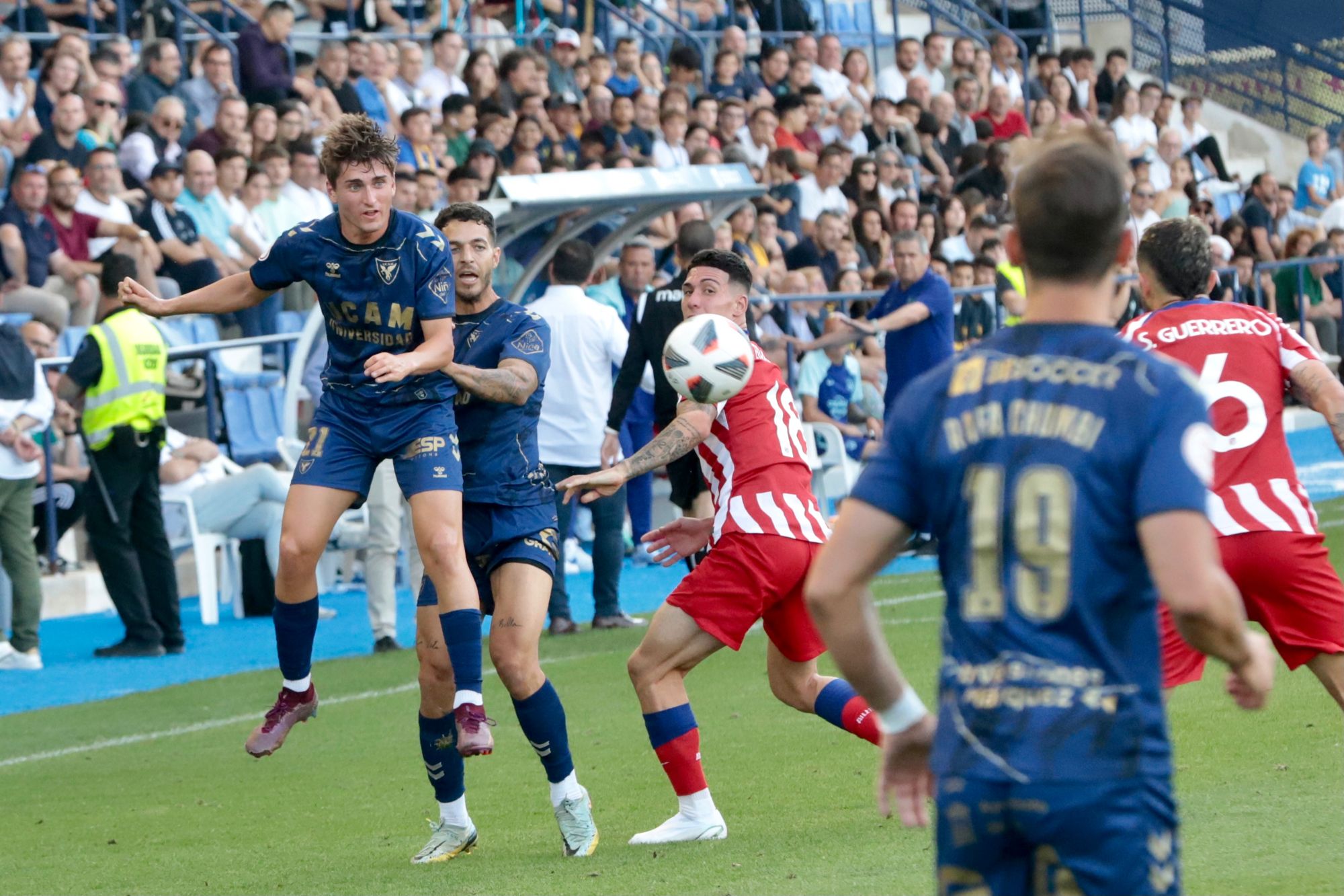 UCAM Murcia-Atlético de Madrid B: Empate en la ida de la final por el ascenso a 1ªRFEF