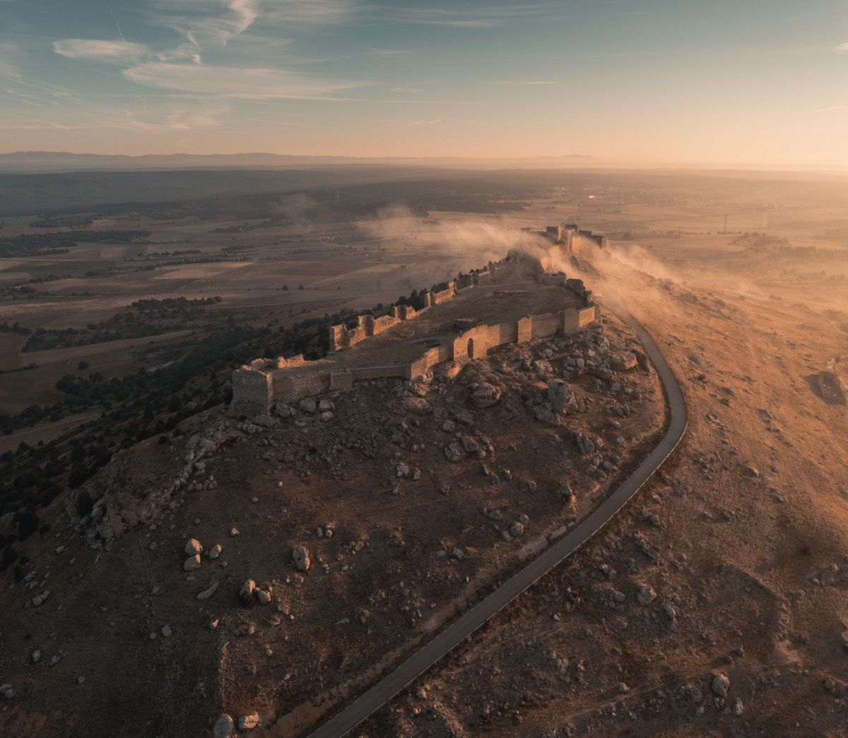 Impresionante vista aérea del Castillo de Gormaz
