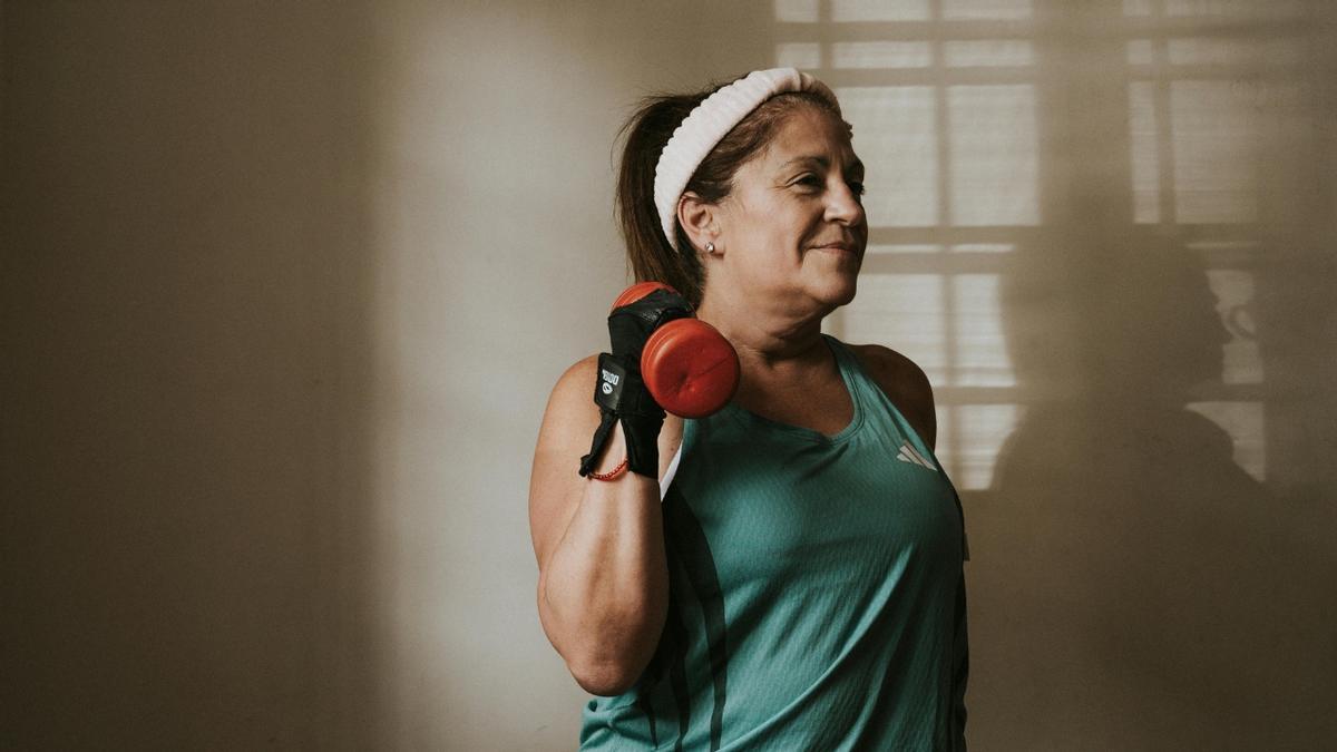 Mujer ejercitándose