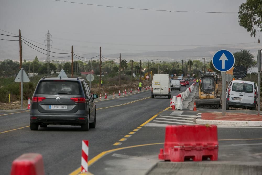 Las obras de la carretera de Santa Pola, en imágen