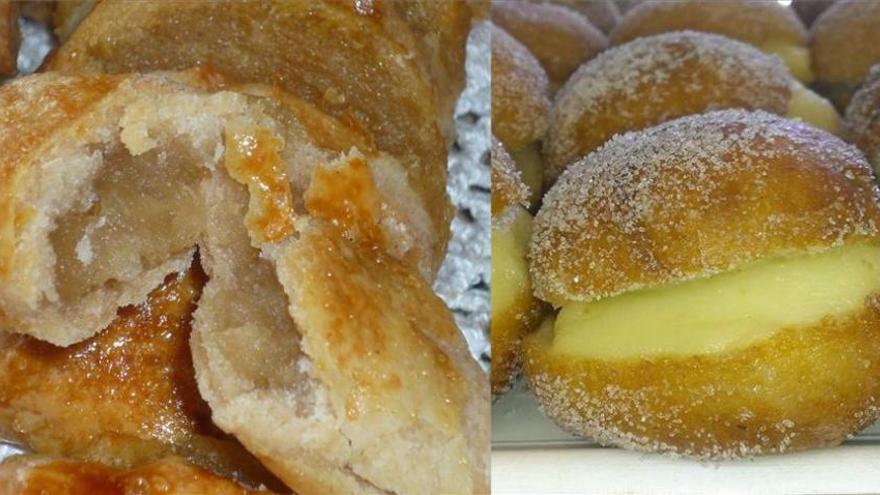 Dos dulces típicos de Castellón: &#039;pastissets de boniato&#039; y &#039;pilotes de frare&#039;