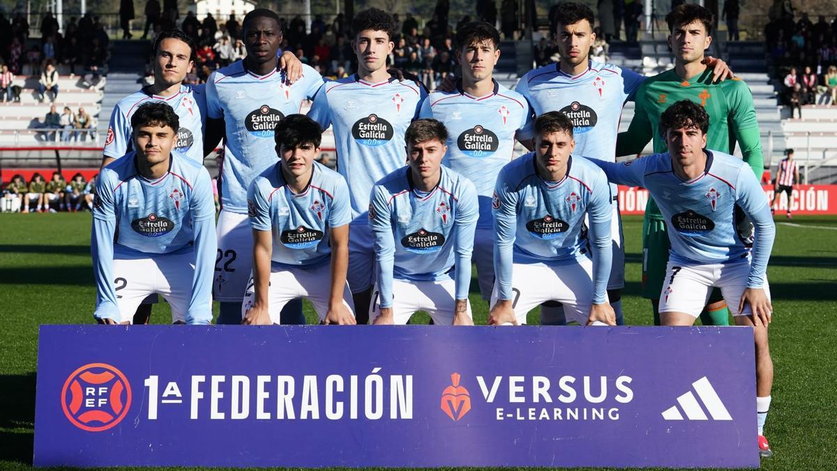 Alineación del Celta Fortuna en Bilbao.