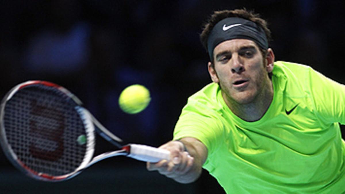 Juan Martín del Potro, durante el partido contra Federer