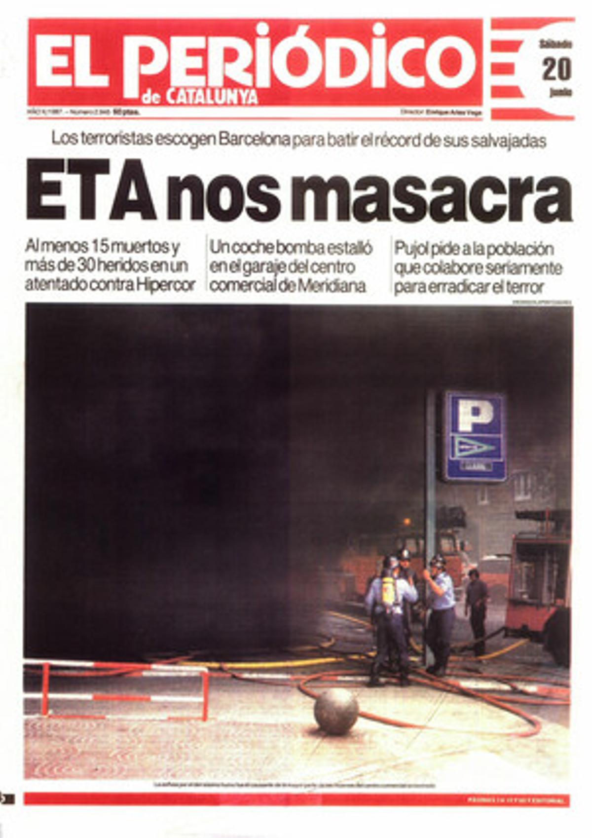 Atemptat d’un cotxe bomba a l’Hipercor de Barcelona. 20/6/1987