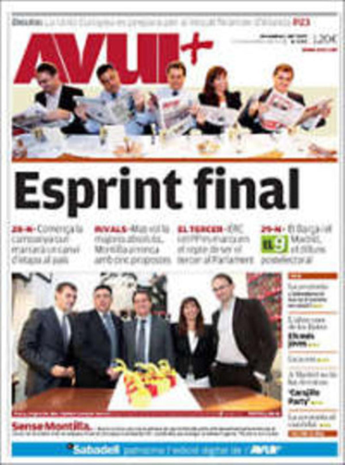 ’Avui’ destaca a dins que la policia va registrar ahir la seu de Construccions Rubau per un suposat desviament de 40 milions d’euros de la construcció del dic Est del port de Barcelona.