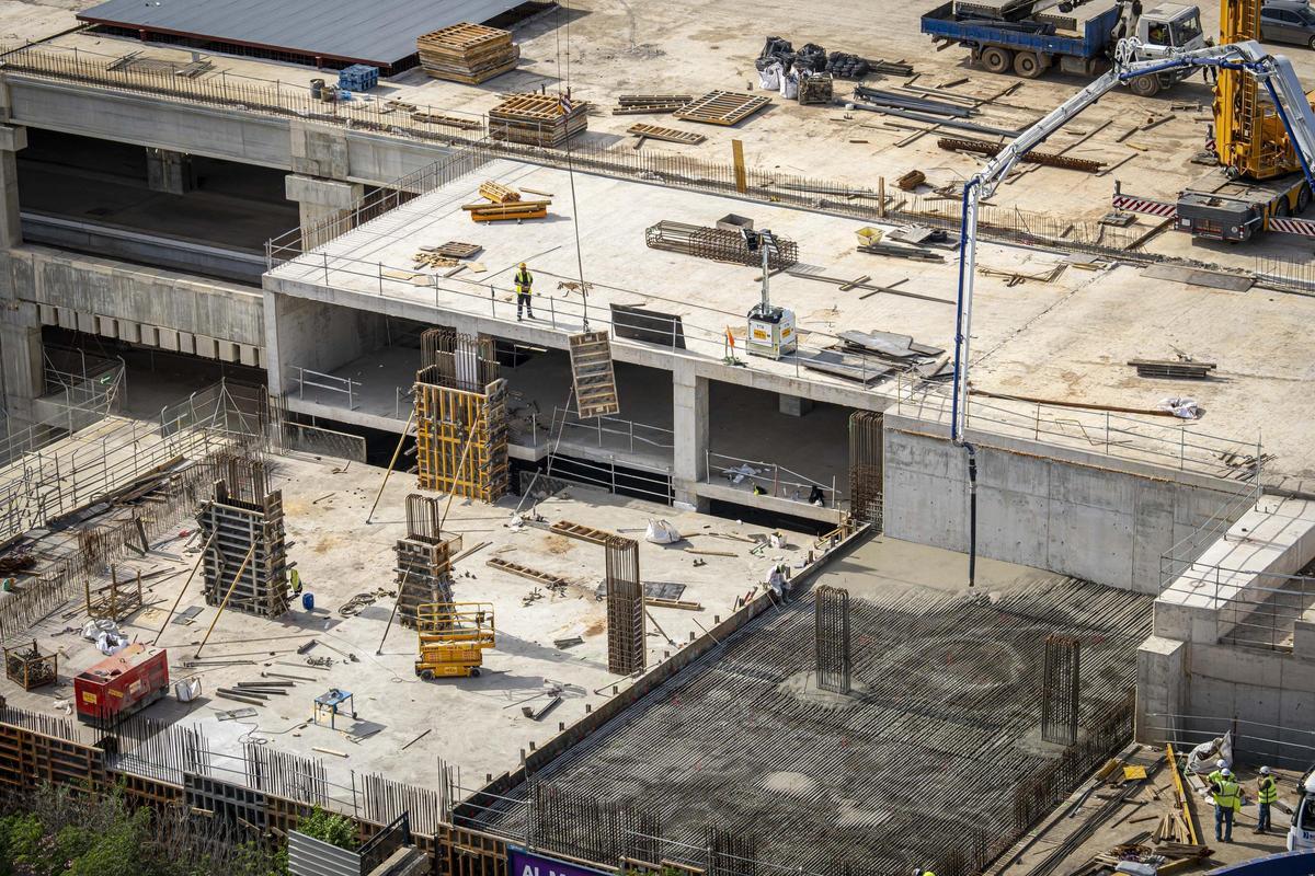 Así están las obras de la futura estación de la Sagrera