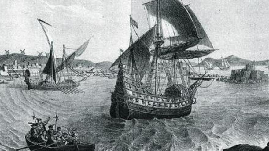 El puerto de A Coruña en el siglo XVIII. / la opinión