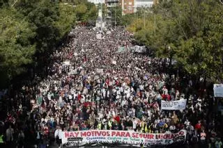 Multitudinaria manifestación en defensa de la sanidad pública en Madrid