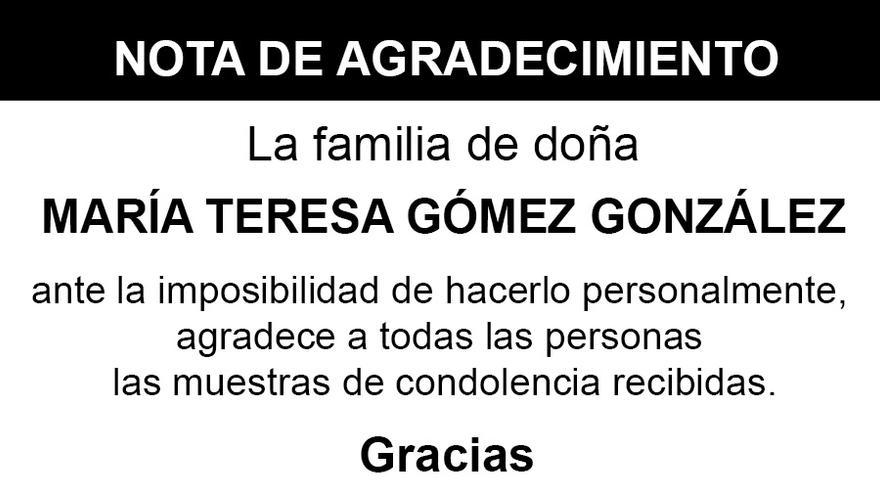Nota María Teresa Gómez González