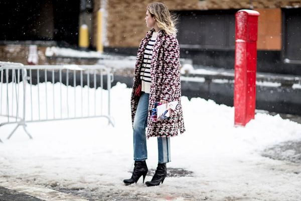 Street Style NY: abrigo bicolor