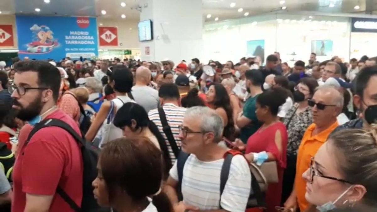 Caos en la estación de Sants