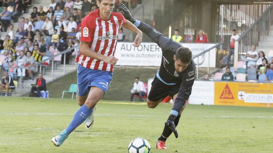 Partido amistoso entre el Sporting y el Barakaldo.