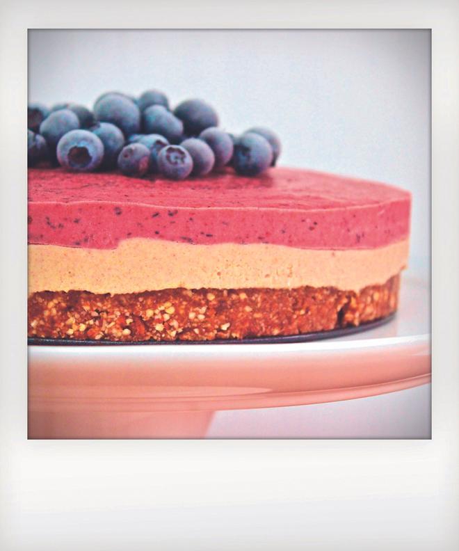 Tarta 'healthy' de queso con frutos del bosque