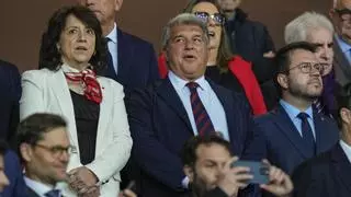 Así vivió Laporta la eliminación del Barça contra el PSG