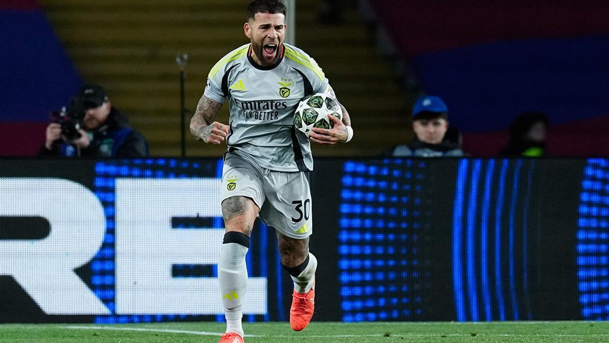 FC Barcelona - Benfica: El gol de Nicolás Otamendi