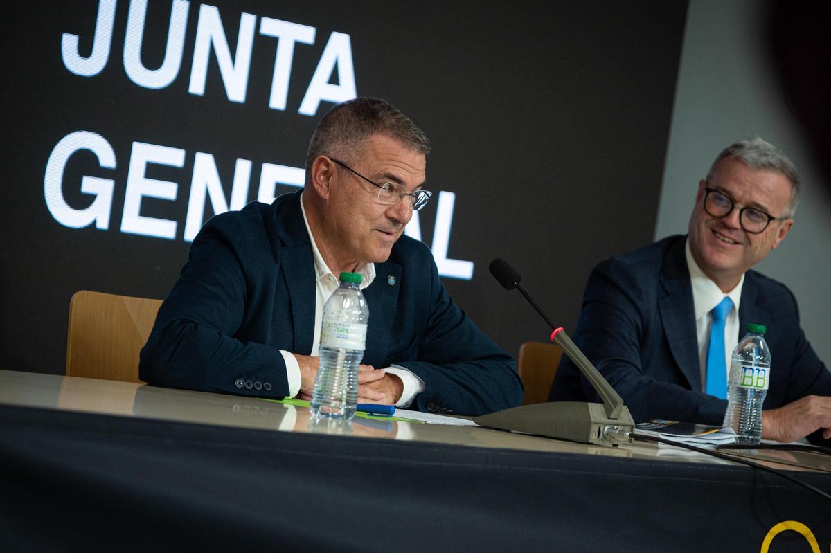 Félix Hernández, durante la última Junta General del CB Canarias.
