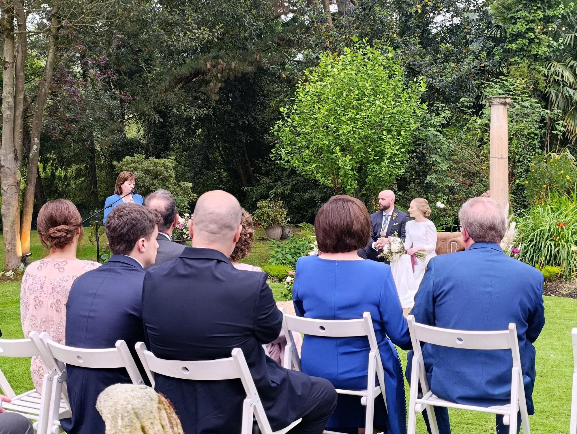 Estefanía Sánchez y Juan Cardecha, una boda de cuento en el Palacio de Villabona