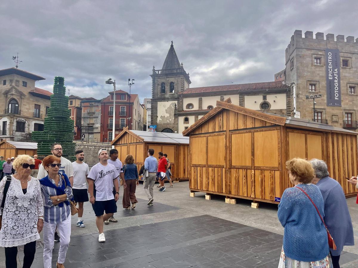 Casetas ya montadas del Paseo Gastro