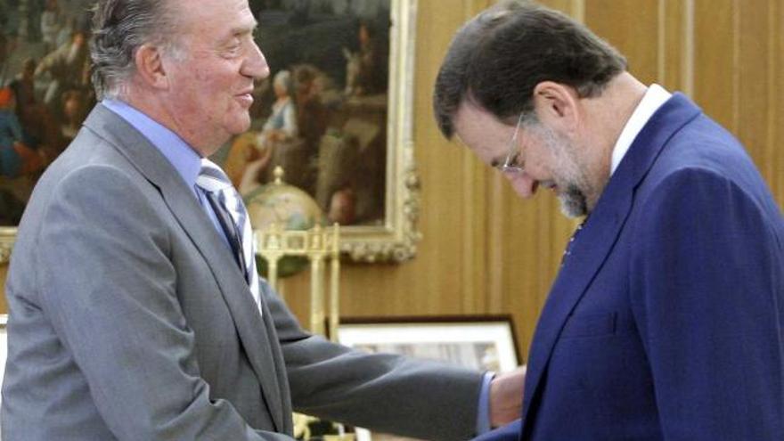 El Rey y Rajoy, en una foto de archivo. El despacho no tuvo cobertura gráfica.