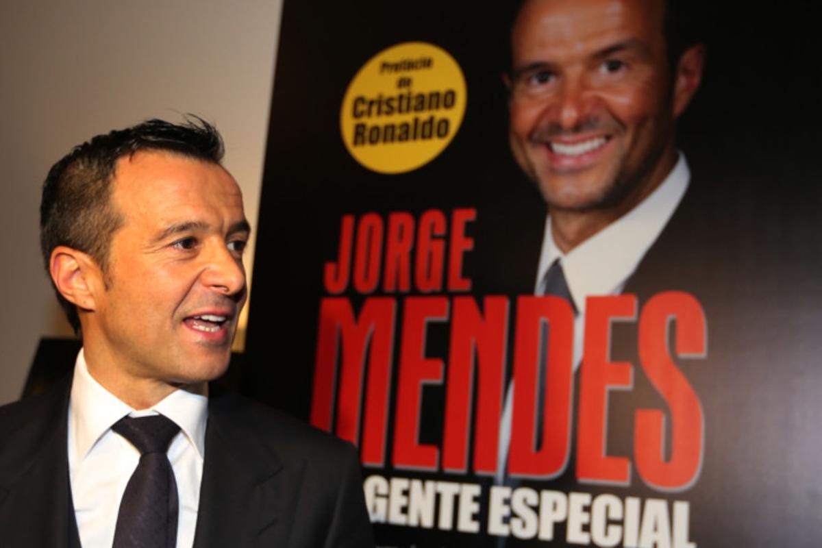 Jorge Mendes, durante la presentación del libro 'The Special Agent', con prólogo de Cristiano Ronaldo.