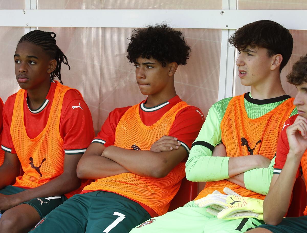 Cristiano Ronaldo Junior, en el banquillo con Portugal