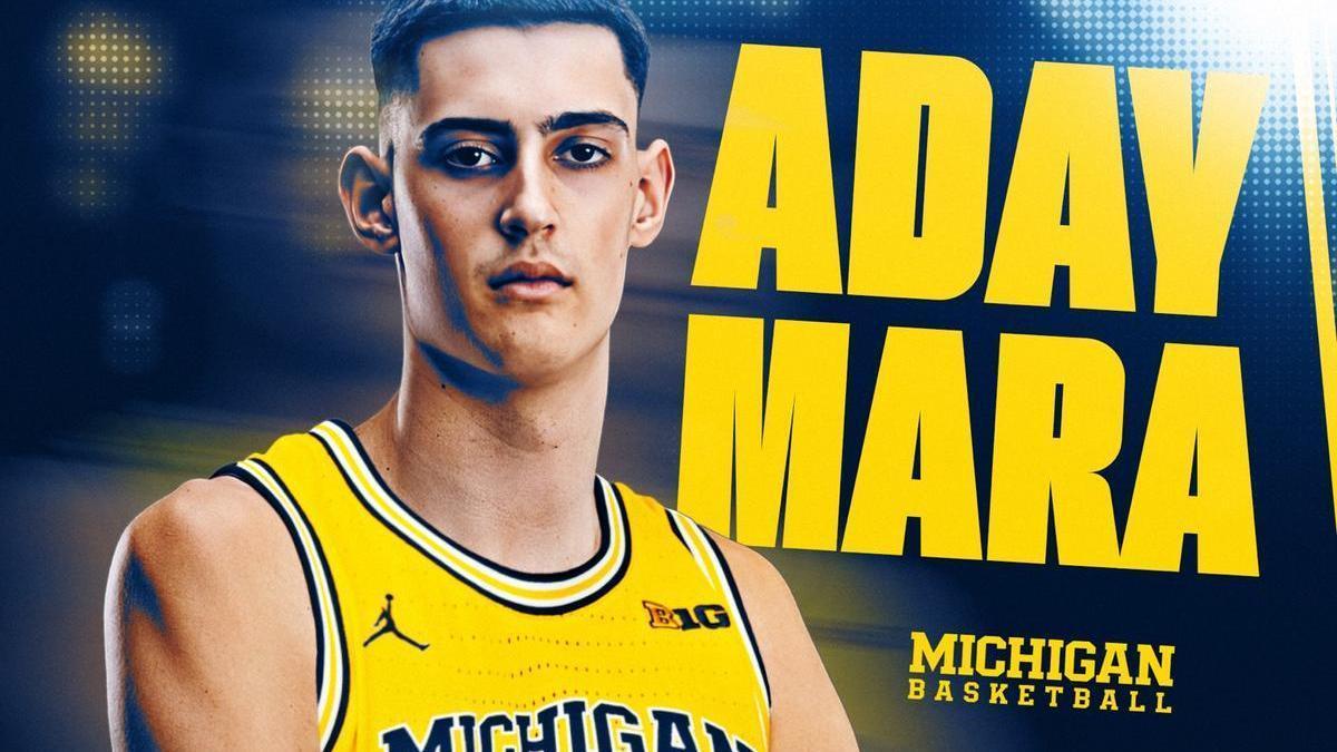 Aday Mara, anunciado por la Universidad de Michigan.