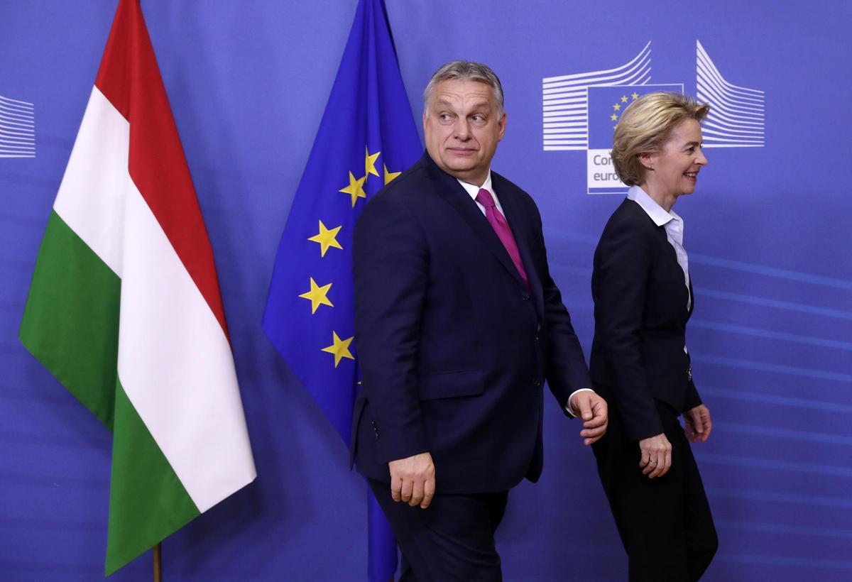 El presidente de Hungría, Viktor Orban, y la presidenta de la Comisión Europea, Ursula von der Leyen