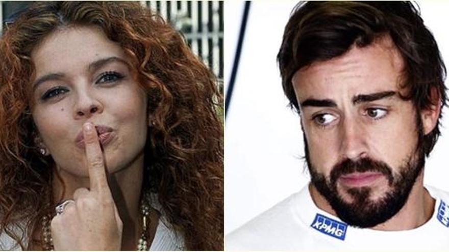 Paola Saluzzi y Fernando Alonso.