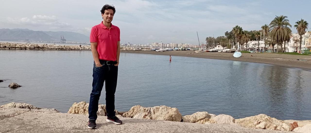 Miguel Ángel Oeste, la semana pasada en las playas de Pedregalejo.