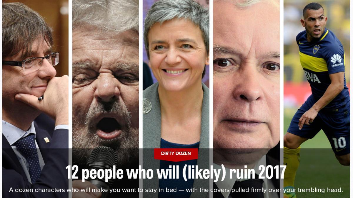Imagen que ilustra el artículo de 'Politico' sobre las 12 personas que &quot;(probablemente) arruinarán el 2017&quot;