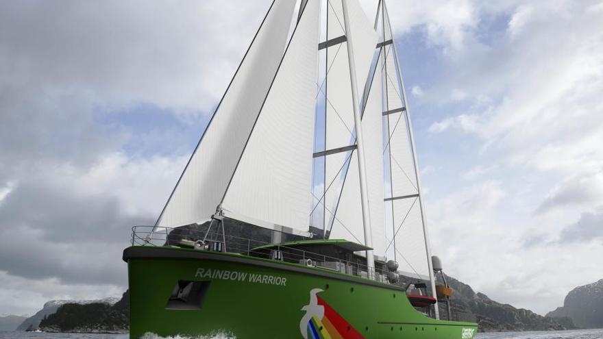 El buque &quot;Rainbow Warrior&quot;, de Greepeace.