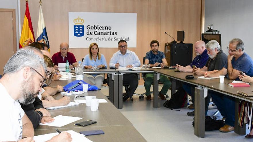 Instante durante la Mesa Sectorial de Sanidad celebrada en el día de ayer.