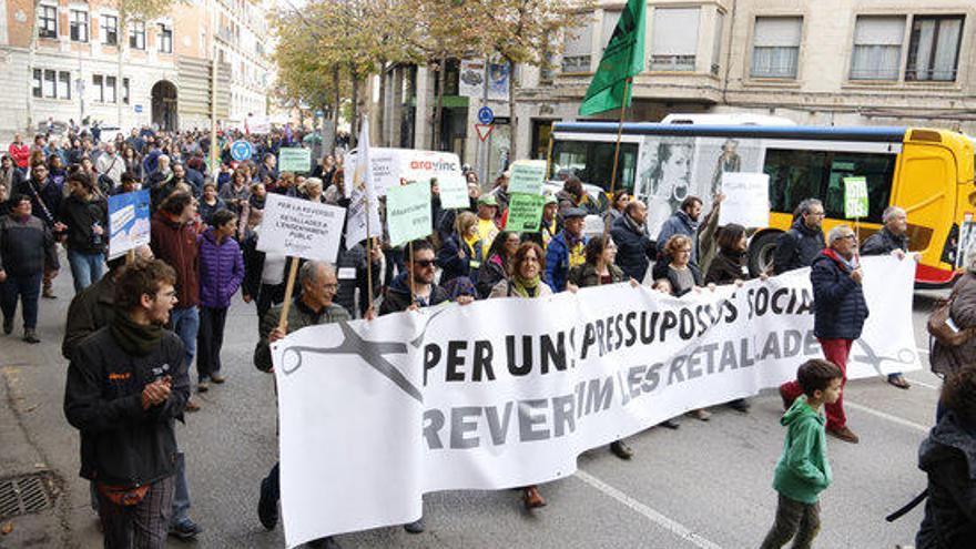 Manifestació de professors convocada pel sindicat USTEC-STEs