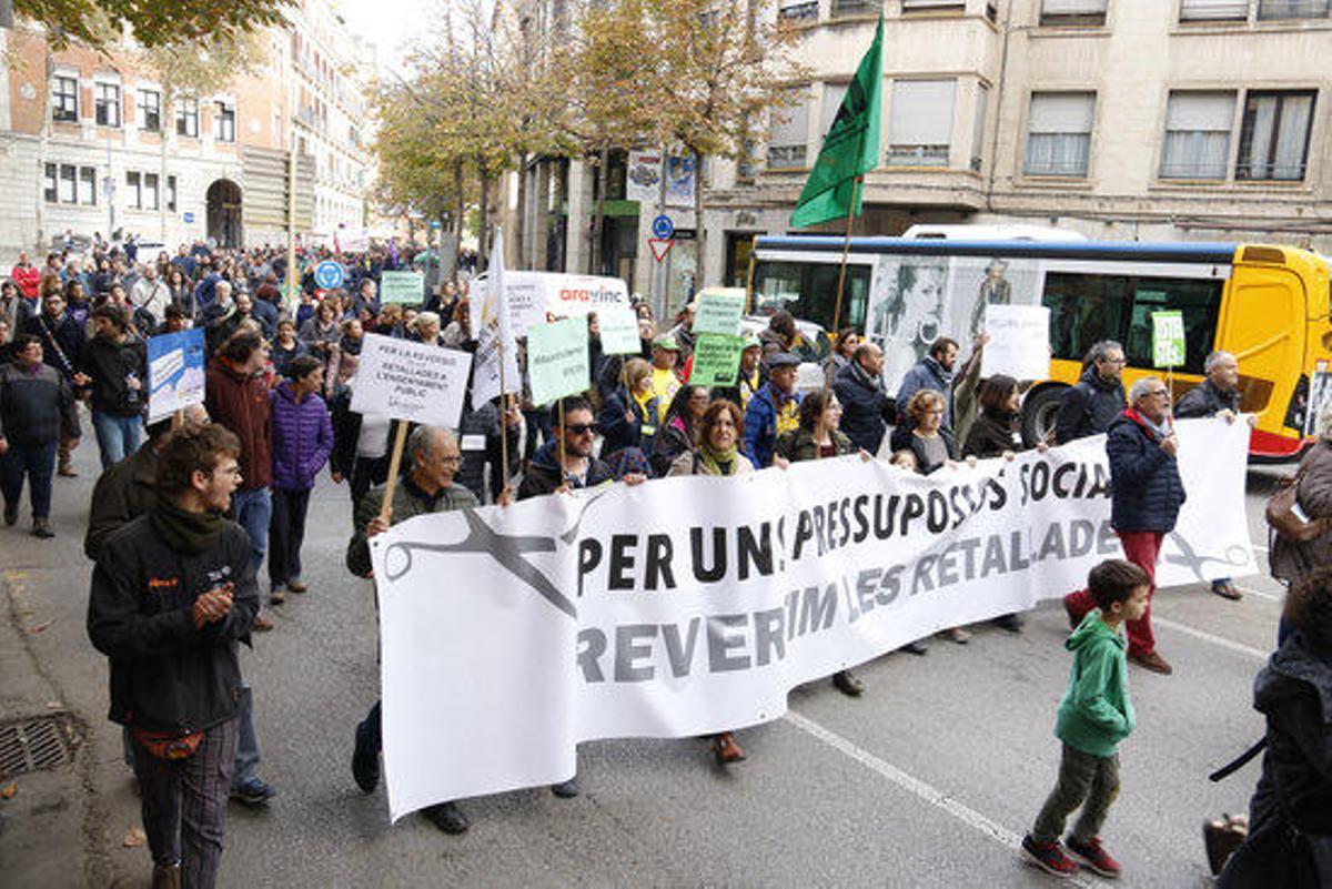 Imatge d'arxiu d'una manifestació de professors.