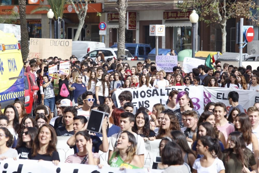 Los estudiantes van a la huelga