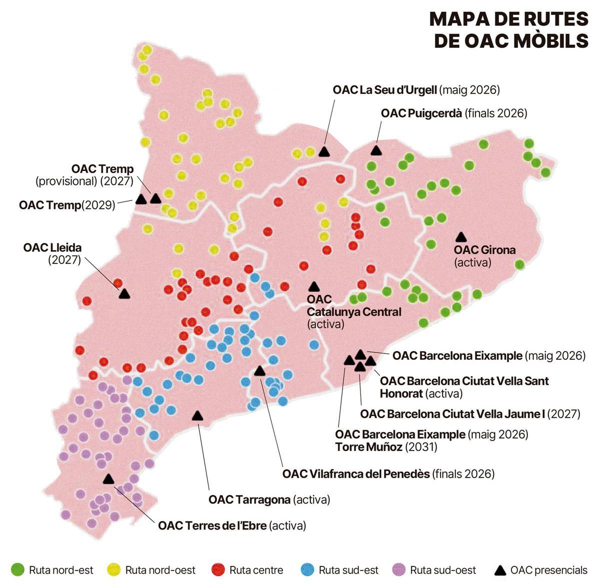 Mapa de rutes de OAC Mòbils