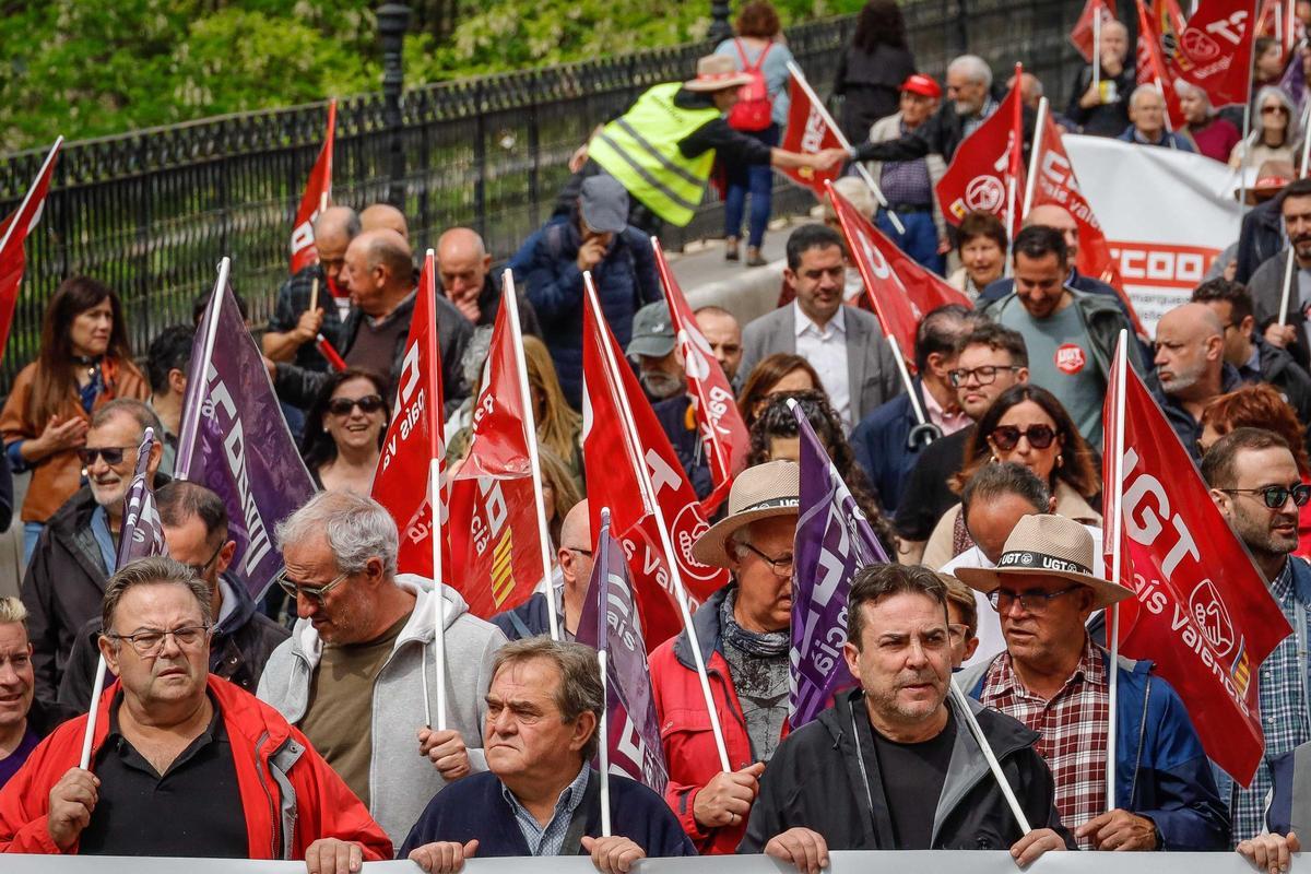 Las imágenes de la manifestación del 1 de Mayo en Alcoy Las imágenes de la manifestación del 1 de Mayo en Alcoy